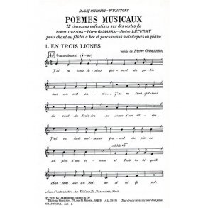 Schmidt Wunstorf Poemes Musicaux Voice & Percussion Parts