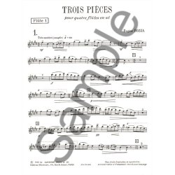Eug&egrave;ne Bozza: 3 Pi&egrave;ces (Flutes 4)