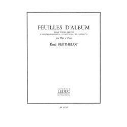 Ren&eacute; Berthelot: Feuillets d'Album (Flute & Piano)