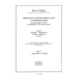 Challan Melodies Instrumentales A Harmoniser 2 Bach String Quartet Bk