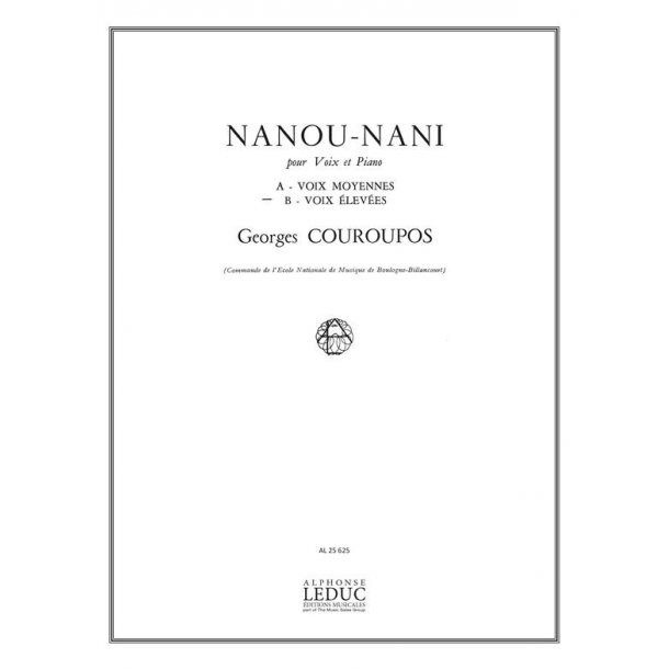Georges Couroupos: Nanou-Nani (high) (Voice & Piano)