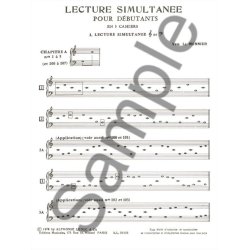 Yves Le Monnier: Simultaneous Reading, for beginners (Volume 1 - Simultaneous Reading of Treble and Bass Clef)