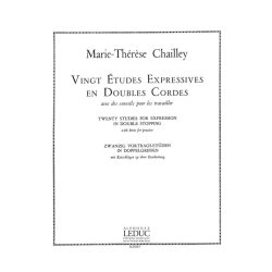 Marie-Th&eacute;r&egrave;se Chailley: 20 Etudes expressives en double Cordes (Viola solo)