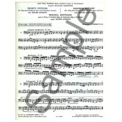 Barton Cummings: 30 Etudes d'apr&egrave;s Maxime-Alphonse (Trombone-Bass solo)