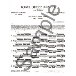Jacques Del&eacute;cluse: 50 Exercices journaliers (Percussion solo)