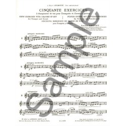 Lucien Th&eacute;vet: 50 Exercices &agrave; Changements de Tons (Trumpet solo)