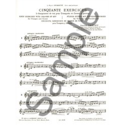Lucien Th&eacute;vet: 50 Exercices &agrave; Changements de Tons (Trumpet solo)