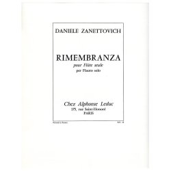 Daniele Zanettovich: Rimembranza (Flute solo)
