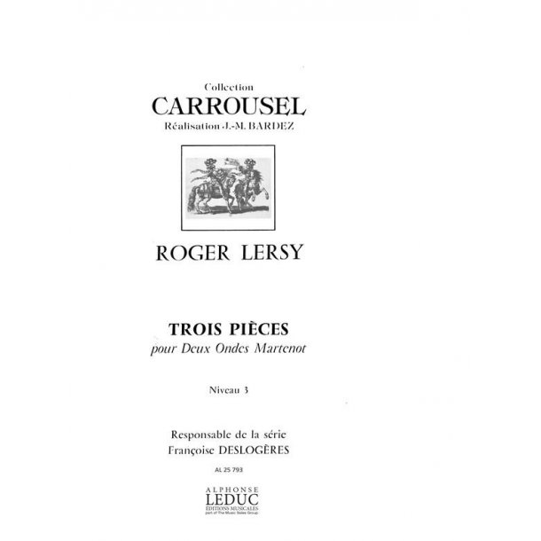 Roger Lersy: 3 Pi&egrave;ces (Ondes Martenot 2)