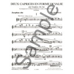 Paul Bonneau: 2 Caprices en Forme de Valse (Saxophone-Alto & Piano)
