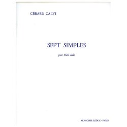G&eacute;rard Calvi: 7 Simples (Flute solo)