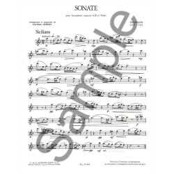 Georg Philipp Telemann: Sonata In C Minor For Soprano Saxophone And Piano