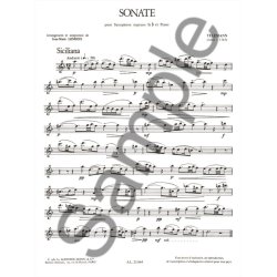 Georg Philipp Telemann: Sonata In C Minor For Soprano Saxophone And Piano