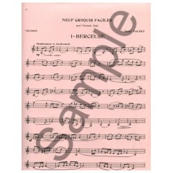 Henri Vachey: 9 Croquis faciles No.1: Berceuse (Clarinet solo)