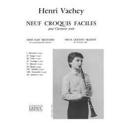 Henri Vachey: 9 Croquis faciles No.6: Blues (Clarinet solo)