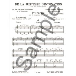 Jean-Marie Londeix: De la Justesse d'Intonation (Saxophone solo)