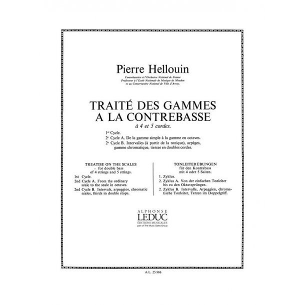 P. Hellouin: Trait&eacute; des Gammes &agrave; la Contrebasse, Cycle 2B (Double Bass solo)