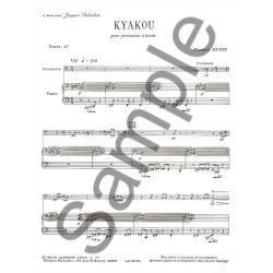 Fran&ccedil;ois Dupin: Kyakou (Percussion(s) & Piano)
