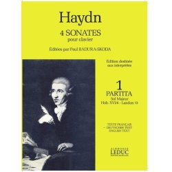 Haydn 4 Sonatas Volume 1 In G Major Hob 16/6 Piano Book French