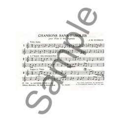 Henri Gu&eacute;don: Chansons sans Paroles (sop) (Recorder solo)