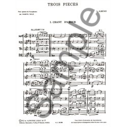 Isaac Manuel Francisco Alb&eacute;niz: 3 Pi&egrave;ces (Saxophones 4)