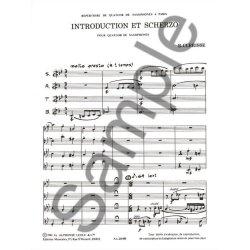 Robert Cl&eacute;risse: Introduction et Scherzo (Saxophones 4)