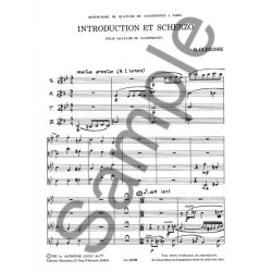 Robert Cl&eacute;risse: Introduction et Scherzo (Saxophones 4)