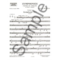 Ludwig van Beethoven: Symphonies - Timpani Parts Vol.1 (Percussion solo)