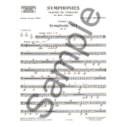 Ludwig van Beethoven: Symphonies - Timpani Parts Vol.1 (Percussion solo)