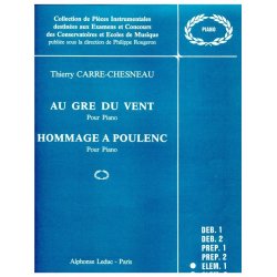 Thierry Carr&eacute;-Chesneau: Au Gr&eacute; de Vent & Hommage &agrave; Poulenc (Piano solo)