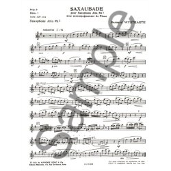 Bernard Wystra&euml;te: Saxaubade (Saxophone-Alto & Piano)