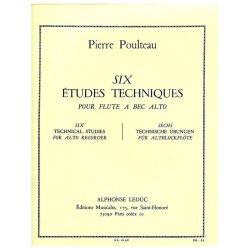 Pierre Poulteau: 6 Etudes techniques (alto) (Recorder solo)
