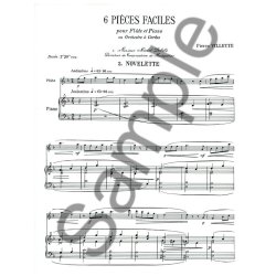 Pierre Villette: 6 Pi&egrave;ces faciles No.3, Op.49: Novelette (Flute & Piano)