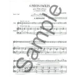 Pierre Villette: 6 Pi&egrave;ces faciles No.4, Op.50: Rengaine (Flute & Piano)