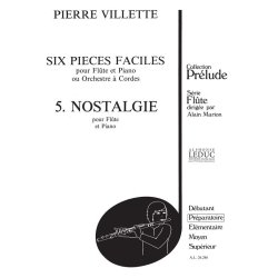 Pierre Villette: 6 Pi&egrave;ces faciles No.5 Op.51 'Nostalgie' (Flute and Piano)