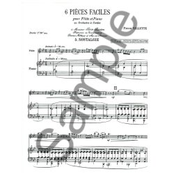 Pierre Villette: 6 Pi&egrave;ces faciles No.5 Op.51 'Nostalgie' (Flute and Piano)