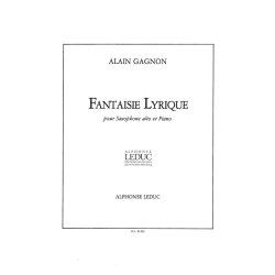 Alain Gagnon: Fantaisie lyrique (Saxophone-Alto & Piano)