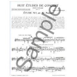Francis Kleynjans: 8 Etudes de Concert (Guitar solo)