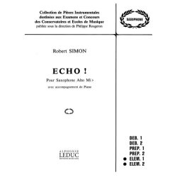 Robert Simon: Echo (Saxophone-Alto & Piano)