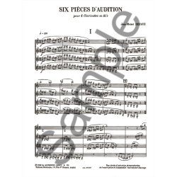 Jean Michel Defaye: 6 Pi&egrave;ces d'Audition (Clarinets 4)