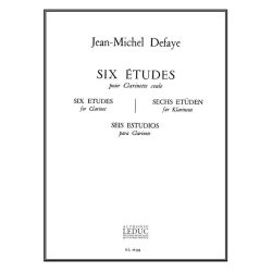 Jean Michel Defaye: 6 Etudes (Clarinet solo)
