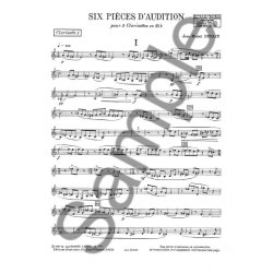 Jean Michel Defaye: 6 Pi&egrave;ces d'Audition (Clarinets 3)