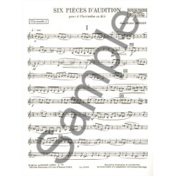 Jean Michel Defaye: 6 Pi&egrave;ces d'Audition (Clarinets 3)