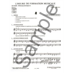 Jean-Pierre Couleau: The hour of musical theory - Guide