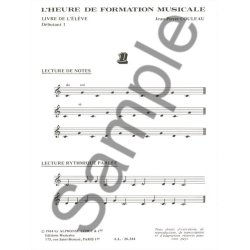 Couleau: Heure de formation musicale d&eacute;butant 1/livre de l'&eacute;l&egrave;ve