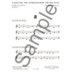 Couleau: Heure de formation musicale d&eacute;butant 1/livre de l'&eacute;l&egrave;ve