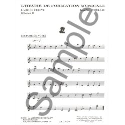 Couleau: Heure de formation musicale d&eacute;butant 2/livre de l'&eacute;l&egrave;ve