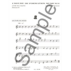 Couleau: Heure de formation musicale d&eacute;butant 2/livre de l'&eacute;l&egrave;ve