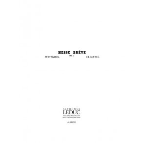Gounod Charles Messe Breve No 5 In C Major Tenor Solo Choral