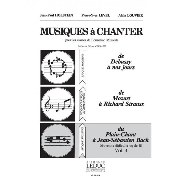 Holstein Level Musiques A Chanter Cycle 2 Niveau Moy Vol 4 Bach Vce Bk